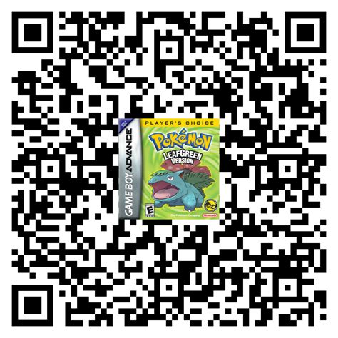 Leaf Green has new objects, stories, and areas than the Blue version. . Pokemon leaf green cia qr code